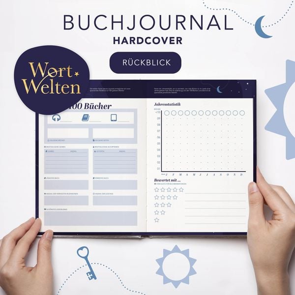 Produktbild: Wort Welten: Buchjournal XXL - Lesetagebuch & Buchjournal f&uuml;r 100 B&uuml;cher | Buchtagebuch f&uuml;r Blogger und Booktok | Reading Journal | Lesetracker | Buchlisten | Blogging-Tools | Lesechallenges