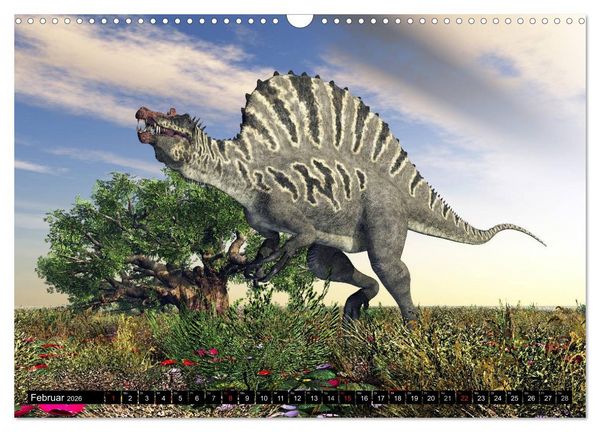 Produktbild: Dinosaurier. Urzeitliche Giganten (Wandkalender 2026 DIN A3 quer), CALVENDO Monatskalender