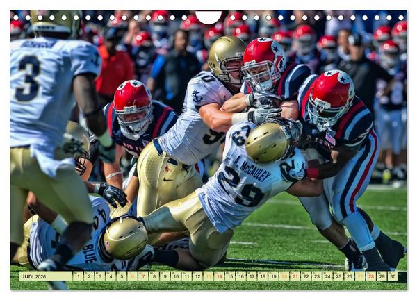 Produktbild: American Football - athletisch und riskant (Wandkalender 2026 DIN A4 quer), CALVENDO Monatskalender