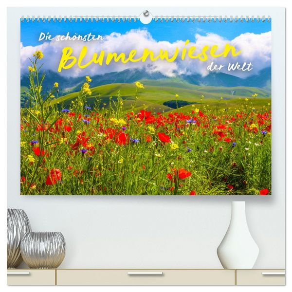 Produktbild: Die sch&ouml;nsten Blumenwiesen der Welt (hochwertiger Premium Wandkalender 2026 DIN A2 quer), Kunstdruck in Hochglanz