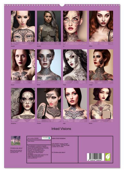 Produktbild: Inked Visions (High Quality Premium Wall Calendar 2026 DIN A2 portrait),CALVENDO 12 Month Wall Calendar