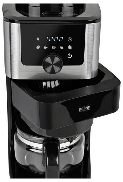 Produktbild: Silva Homeline KA-M 200 INOX Kaffeemaschine Schwarz, Inox Fassungsverm&ouml;gen Tassen=4 Display, Glaskanne, mit Filterkaffee-Funktion