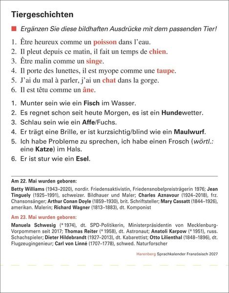 Produktbild: Franz&ouml;sisch Sprachkalender 2027 - Franz&ouml;sisch lernen leicht gemacht - Tagesabrei&szlig;kalender