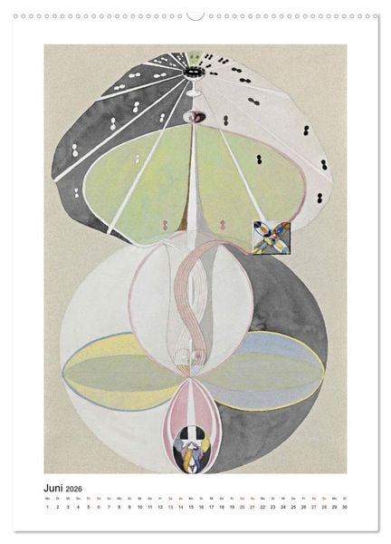 Produktbild: Hilma af Klint - Ein Jahr voller mystischer Kunst (hochwertiger Premium Wandkalender 2026 DIN A2 hoch), Kunstdruck in Hochglanz