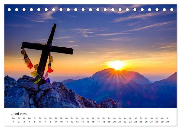 Produktbild: Berchtesgadener Berge im Licht (Tischkalender 2026 DIN A5 quer), CALVENDO Monatskalender