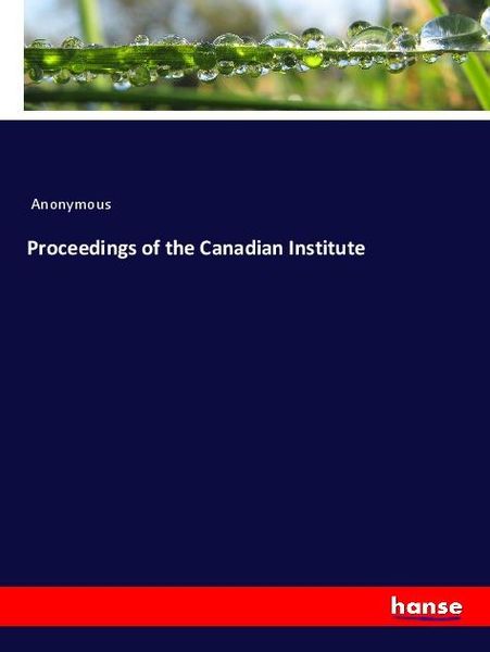Produktbild: Proceedings of the Canadian Institute