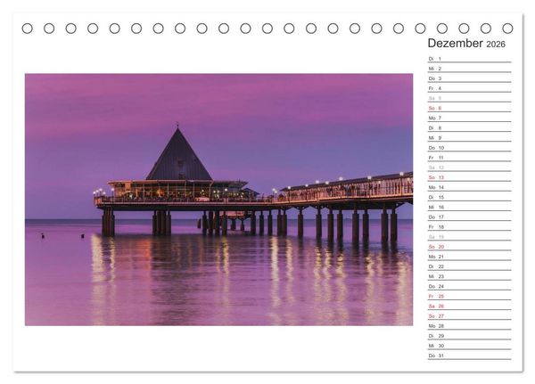Produktbild: Zeit f&uuml;r Erholung - Insel Usedom / Geburtstagskalender (Tischkalender 2026 DIN A5 quer), CALVENDO Monatskalender