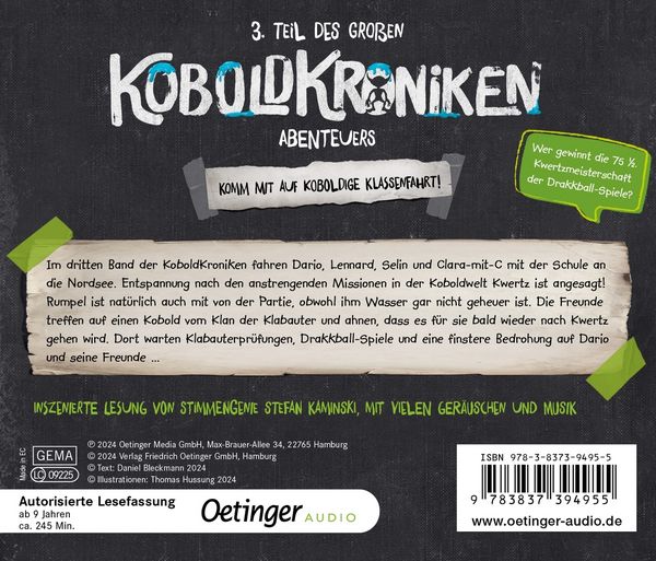 Produktbild: KoboldKroniken 3. Klassenfahrt mit Klabauter