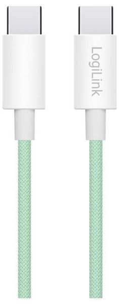 Produktbild: LogiLink USB-C&reg; Kabel USB 2.0 USB-C&reg; Stecker 1m Gr&uuml;n CU0347