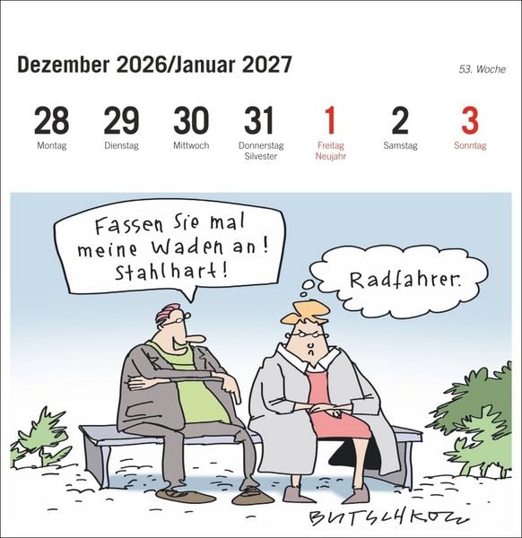 Produktbild: Peter Butschkow: Fahrrad unser Premium-Postkartenkalender 2027