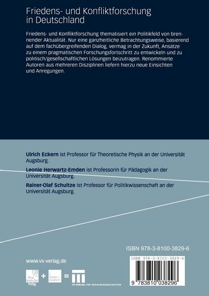 Produktbild: Friedens- und Konfliktforschung in Deutschland