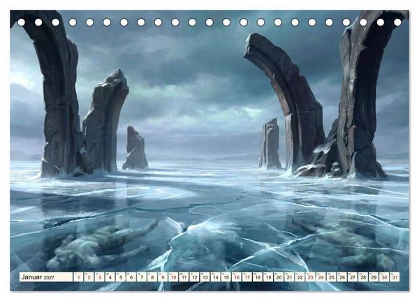 Produktbild: Welten der Literatur - Zw&ouml;lf Zust&auml;nde des Imagin&auml;ren (Tischkalender 2027 DIN A5 quer), CALVENDO Monatskalender