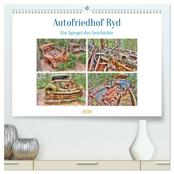 Produktbild: Autofriedhof Ryd (hochwertiger Premium Wandkalender 2026 DIN A2 quer), Kunstdruck in Hochglanz