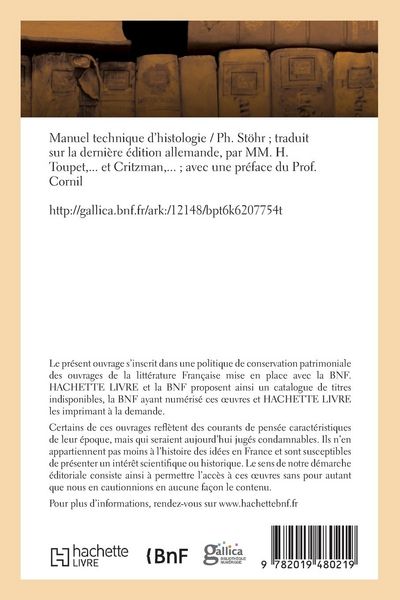 Produktbild: Manuel Technique d'Histologie