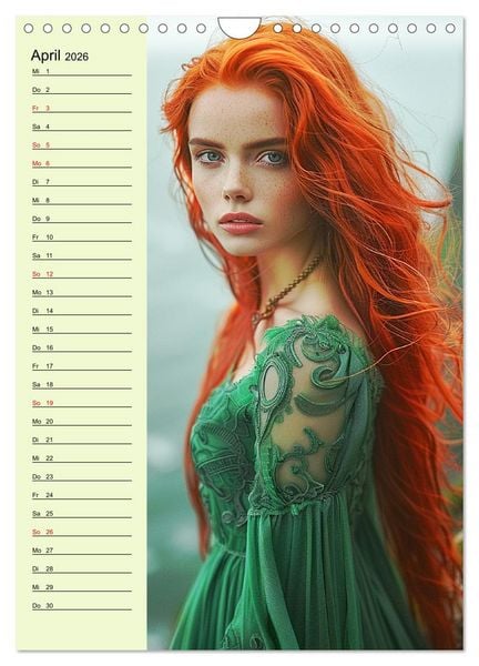 Produktbild: Rote Sch&ouml;nheiten. Nat&uuml;rliche Eleganz und wilde Anmut (Wandkalender 2026 DIN A4 hoch), CALVENDO Monatskalender