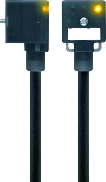 Produktbild: Ventilsteckverbinder Bauform A Schwarz VA41-24.2-5/S370 Pole:3+PE Litze 8047805 Escha Inhalt: 1 St.