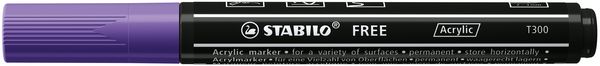 Produktbild: STABILO Acrylmarker, FREE Acrylic T300, Strichbreite 2-3 mm, violett