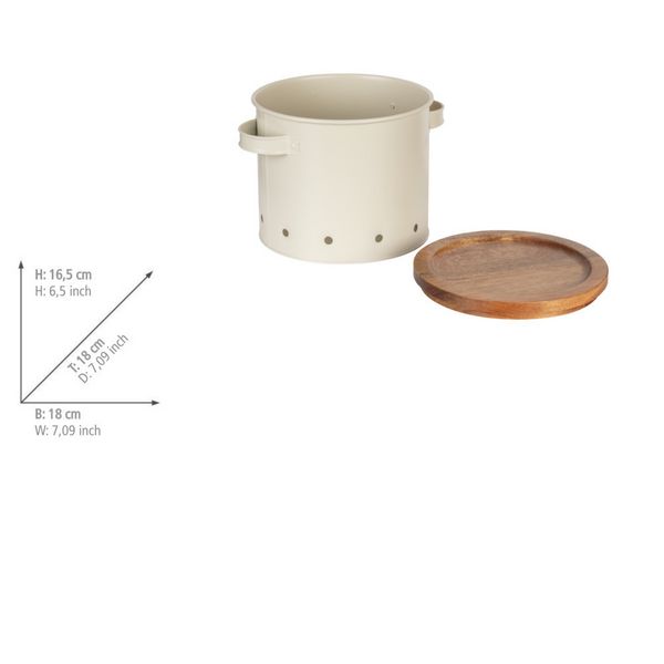 Produktbild: Aufbewahrungsdose Mod. Aria, 3,8 L, aus pulverbeschichtetem Metall