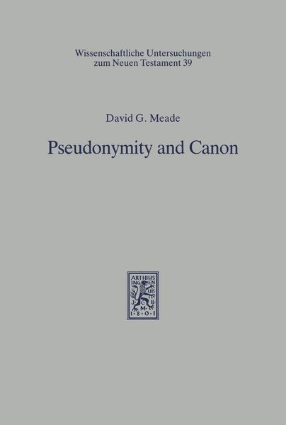 Produktbild: Pseudonymity and Canon