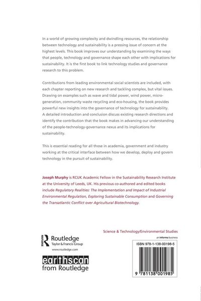 Produktbild: Governing Technology for Sustainability