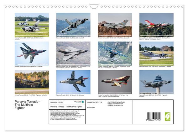 Produktbild: Panavia Tornado - The Multirole Fighter (Wandkalender 2026 DIN A3 quer), CALVENDO Monatskalender