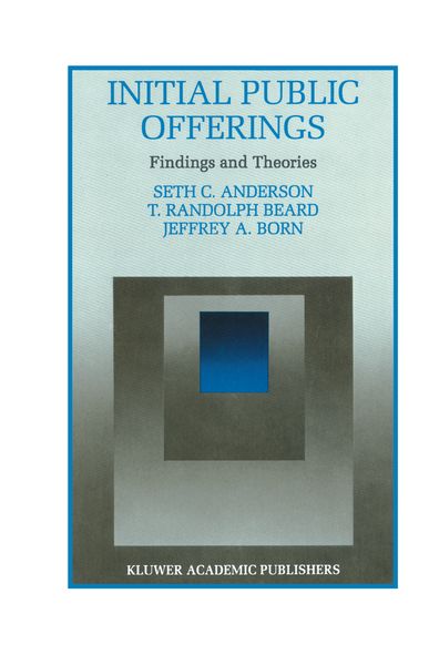 Produktbild: Initial Public Offerings: Findings and Theories