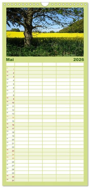 Produktbild: Familienplaner 2026 - Baum-Variationen mit 5 Spalten (Wandkalender, 21 x 45 cm) CALVENDO