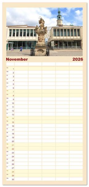 Produktbild: Familienplaner 2026 - Posen - Traumhaftes Reiseziel in Polen mit 5 Spalten (Wandkalender, 21 x 45 cm) CALVENDO