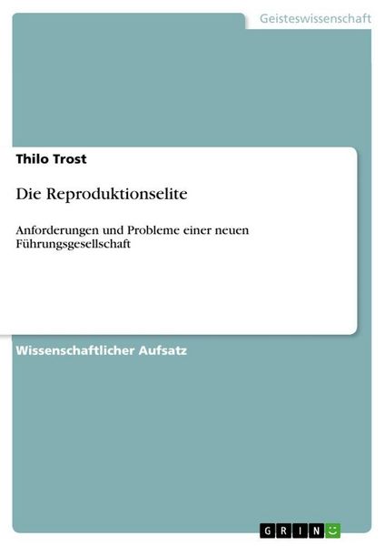 Produktbild: Die Reproduktionselite