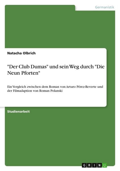 Produktbild: Der Club Dumas" und sein Weg durch "Die Neun Pforten
