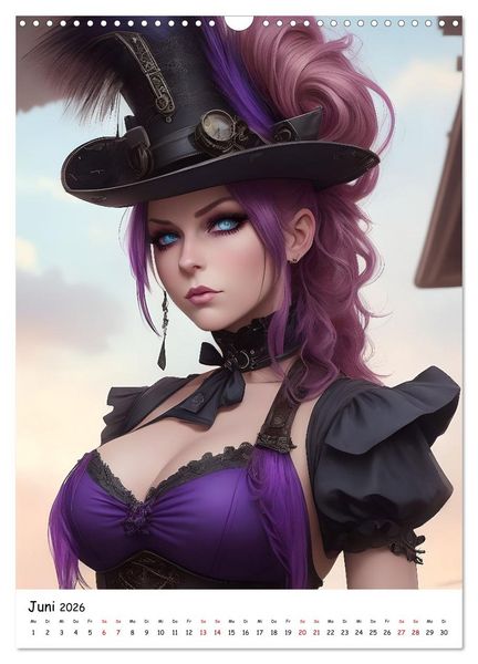 Produktbild: Steam-Punk-Girls - Eine charmante und sympathische Subkultur (Wandkalender 2026 DIN A3 hoch), CALVENDO Monatskalender