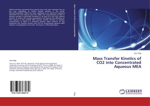 Produktbild: Mass Transfer Kinetics of CO2 into Concentrated Aqueous MEA