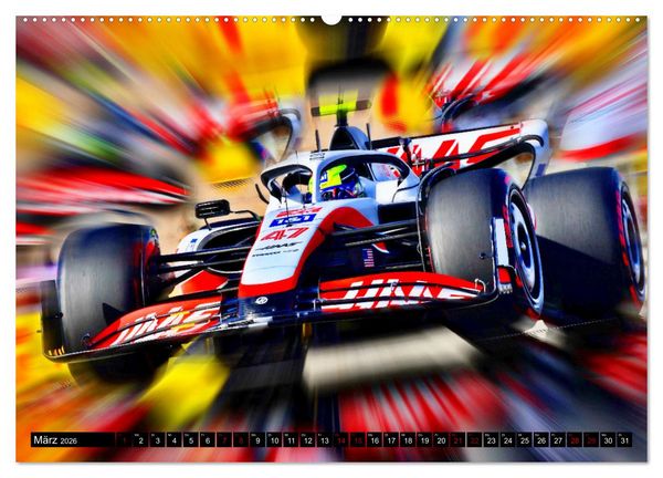 Produktbild: Racing - Vollgas kreativ (Wandkalender 2026 DIN A2 quer), CALVENDO Monatskalender
