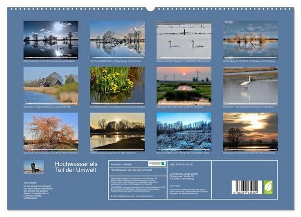 Produktbild: Hochwasser als Teil der Umwelt (hochwertiger Premium Wandkalender 2026 DIN A2 quer), Kunstdruck in Hochglanz