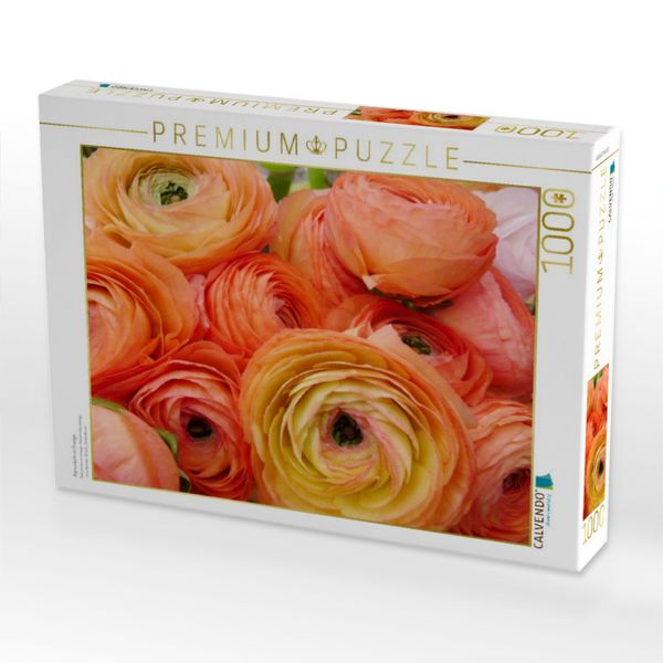 Produktbild: CALVENDO Puzzle Ranunkeln in Orange | 1000 Teile Lege-Gr&ouml;&szlig;e 64x48cm Foto-Puzzle f&uuml;r gl&uuml;ckliche Stunden