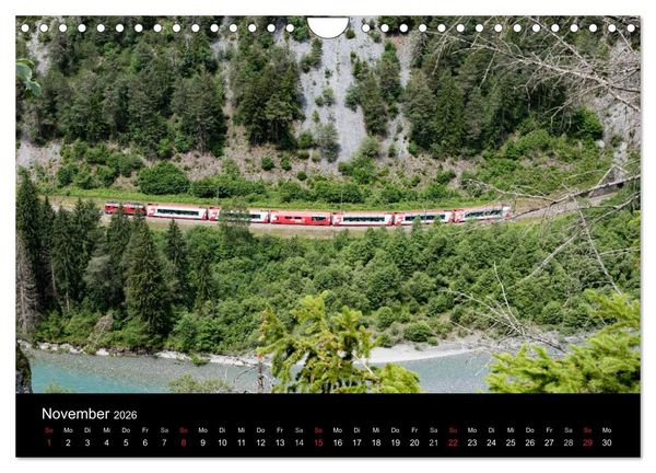 Produktbild: Schweizer Eisenbahn (Wandkalender 2026 DIN A4 quer), CALVENDO Monatskalender