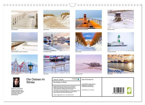 Produktbild: Die Ostsee im Winter (Wandkalender 2027 DIN A3 quer), CALVENDO Monatskalender