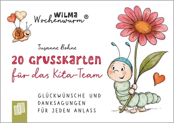 Produktbild: Wilma Wochenwurm - 20 Gru&szlig;karten f&uuml;r das Kita-Team