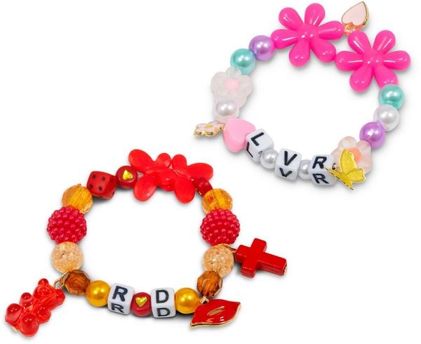 Produktbild: Display Concert Bracelets, DIY-Set, 24 St&uuml;ck/4-fach sortiert, Charms & Anh&auml;nger im Set