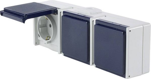 Produktbild: AS Schwabe 62464 Aufputz-Steckdose IP54 Grau