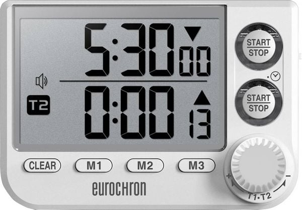 Produktbild: Eurochron EDT 8002 Timer Wei&szlig; digital