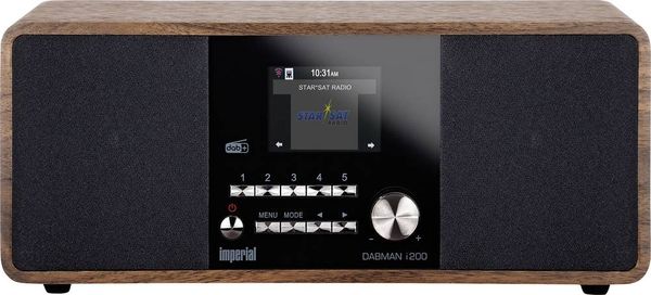 Imperial DABMAN i200 Internet Tischradio DAB+, UKW, Internet AUX, USB, DLNA, LAN, Internetradio Holz