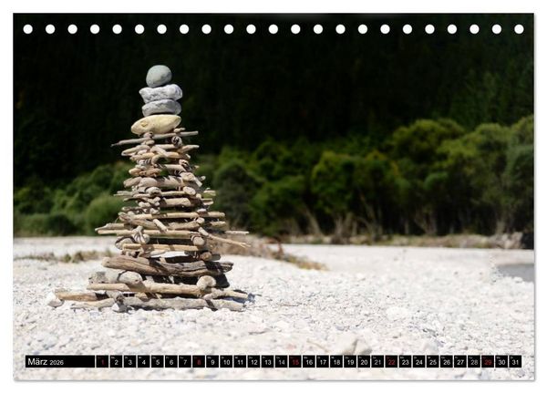 Produktbild: Land Art - Natur und Kunst (Tischkalender 2026 DIN A5 quer), CALVENDO Monatskalender