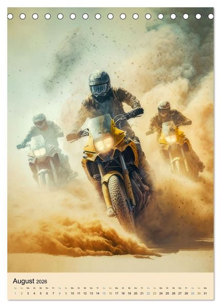 Produktbild: Motorrad W&uuml;stenrennen (Tischkalender 2026 DIN A5 hoch), CALVENDO Monatskalender