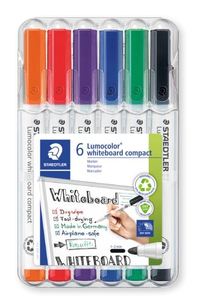 Produktbild: STAEDTLER Whiteboard-Marker Lumocolor 341, sortierte Farben, 6er Set