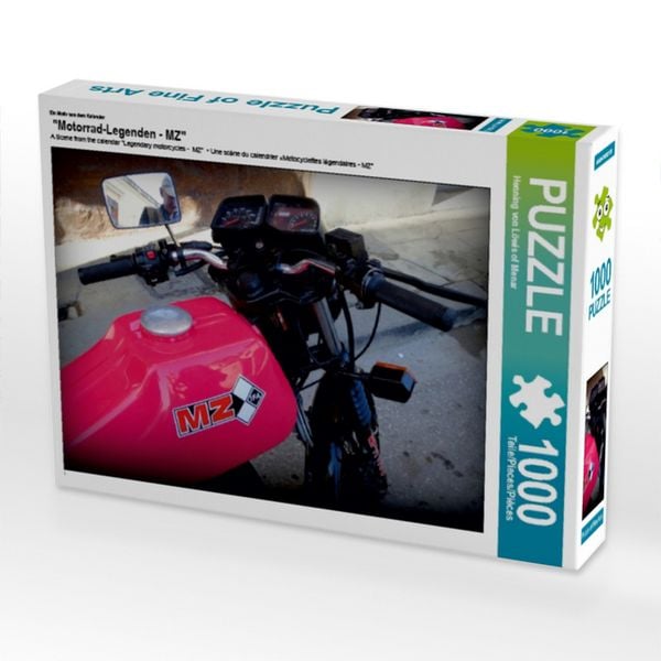 "CALVENDO Puzzle Ein Motiv aus dem Kalender ""Motorrad-Legenden - MZ"" | 1000 Teile Lege-Größe 64x48cm Foto-Puzzle für glückliche Stunden"