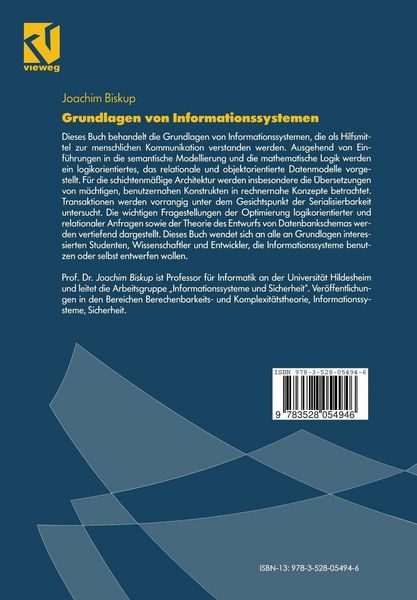 Produktbild: Grundlagen von Informationssystemen
