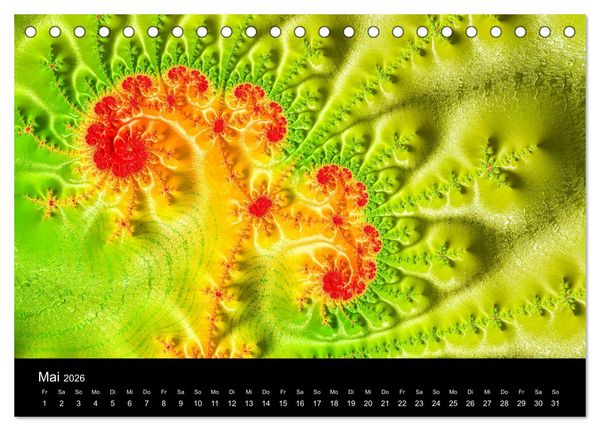 Produktbild: Fraktale - Farben - Formen 2026 (Tischkalender 2026 DIN A5 quer), CALVENDO Monatskalender