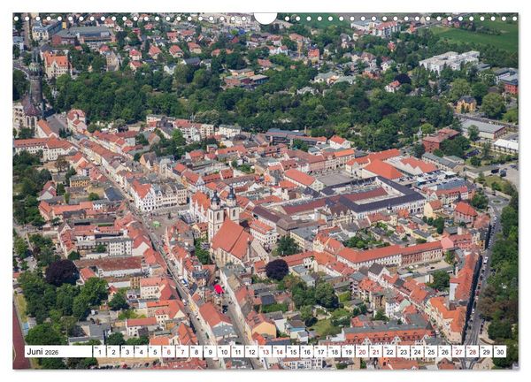 Produktbild: Lutherstadt Wittenberg - Stadt der Reformation aus der Vogelperspektive (Wandkalender 2026 DIN A3 quer), CALVENDO Monatskalender