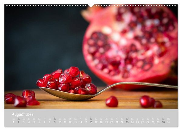 Produktbild: authentic FOOD art Obst und Gem&uuml;se (hochwertiger Premium Wandkalender 2026 DIN A2 quer), Kunstdruck in Hochglanz